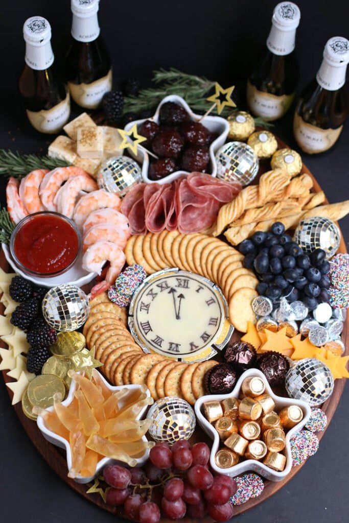 charcuterie NYE board snowflakes & coffee