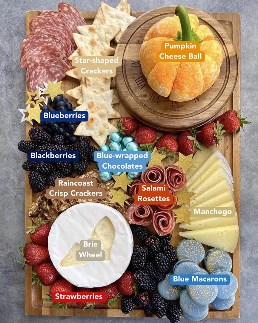 Cinderella Party Food Board Ingredients List