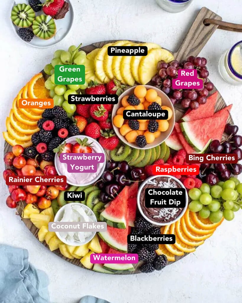 Fresh Fruit Platter Charcuterie Board Ingredients List