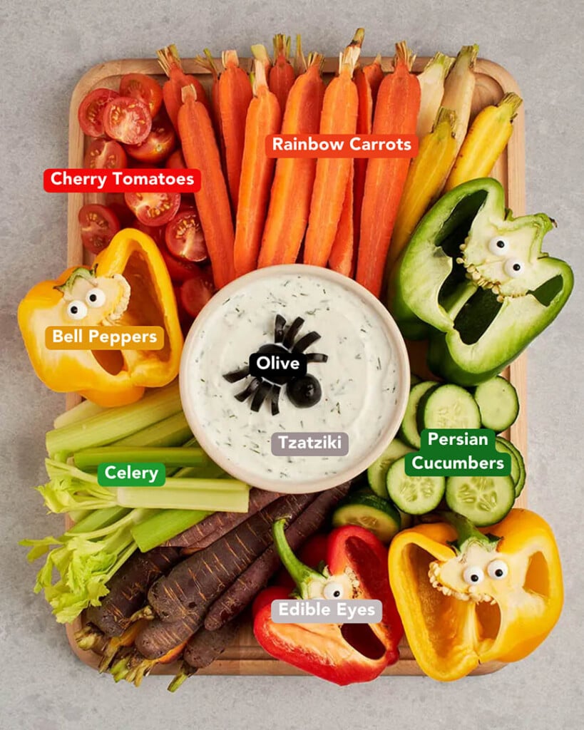 Halloween Veggie Platter Ingredients List