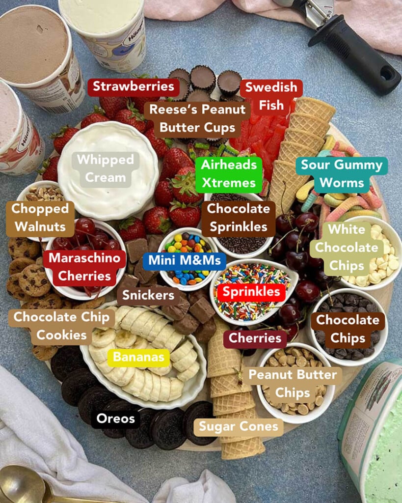 Ice Cream Sundae Toppings Bar Ingredients List