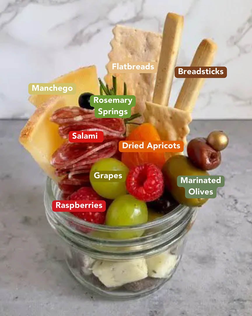 Jarcuterie: Cheese Boards in a Jar Ingredients List