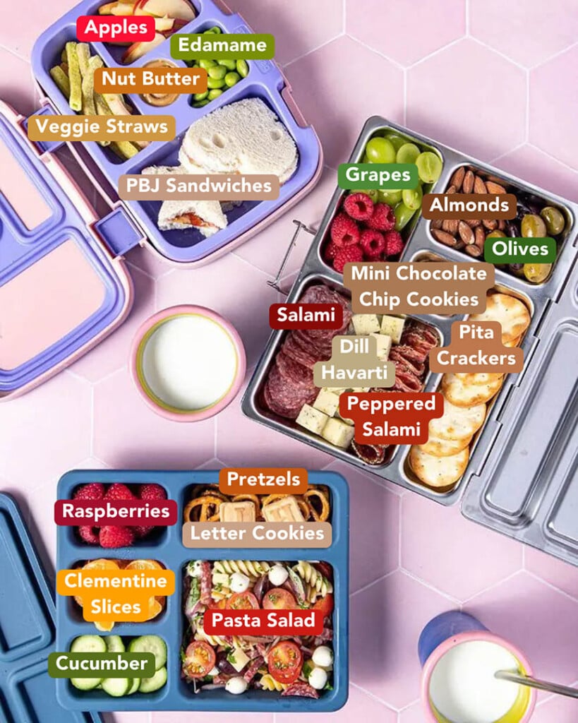 Kids Lunch Bento Boxes Ingredients List