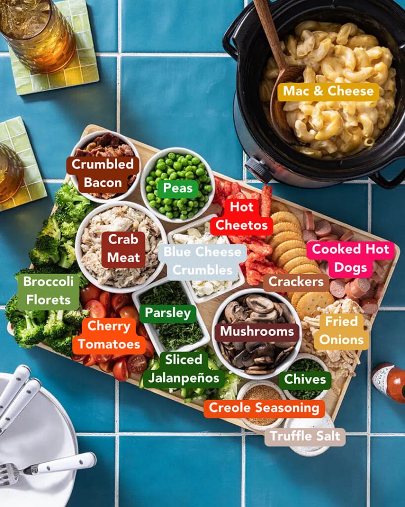 Mac and Cheese Toppings Bar Recipe Ingredients List