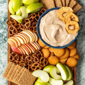 Apple Butter cream cheese dip board step 4