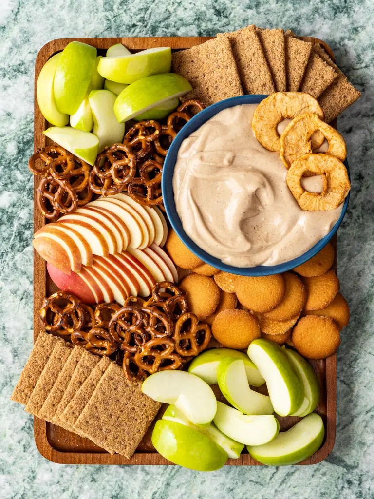 Apple Butter cream cheese dip board step 4