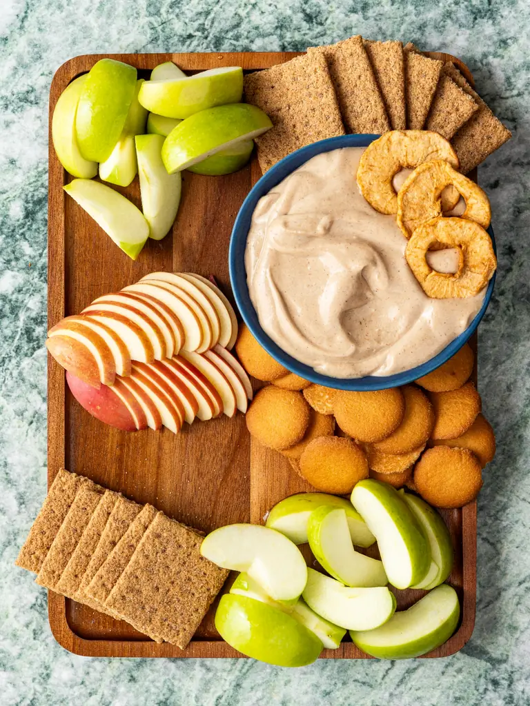 Apple Butter cream cheese dip board step 3