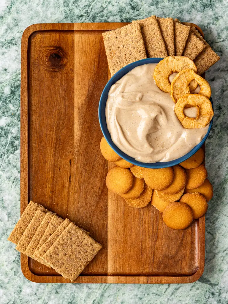 Apple Butter cream cheese dip board step 1
