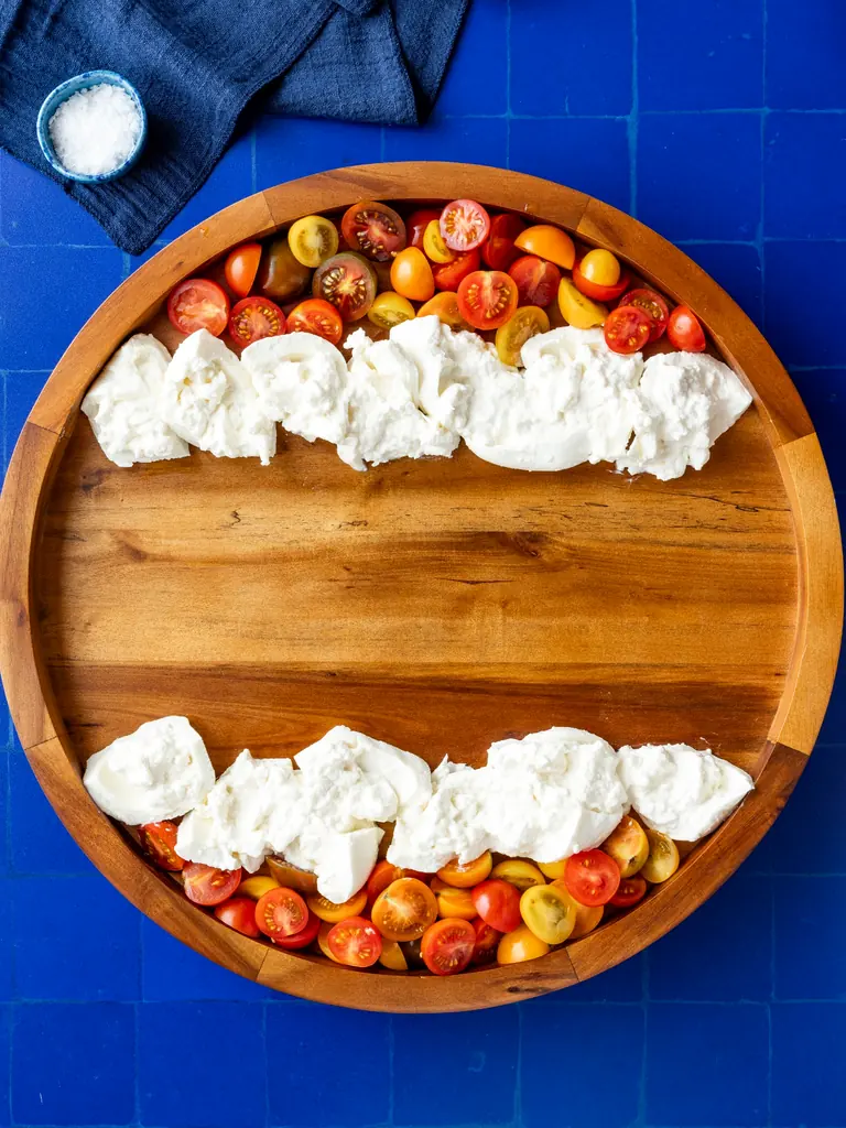 burrata caprese salad step 5
