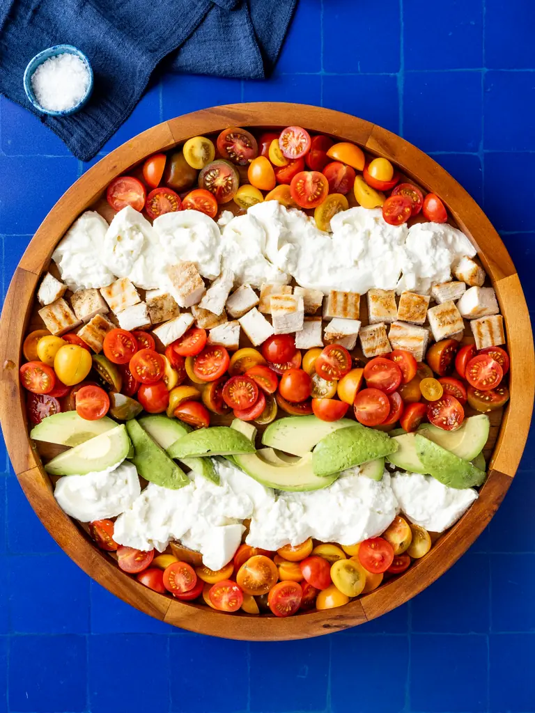 burrata caprese salad step 8