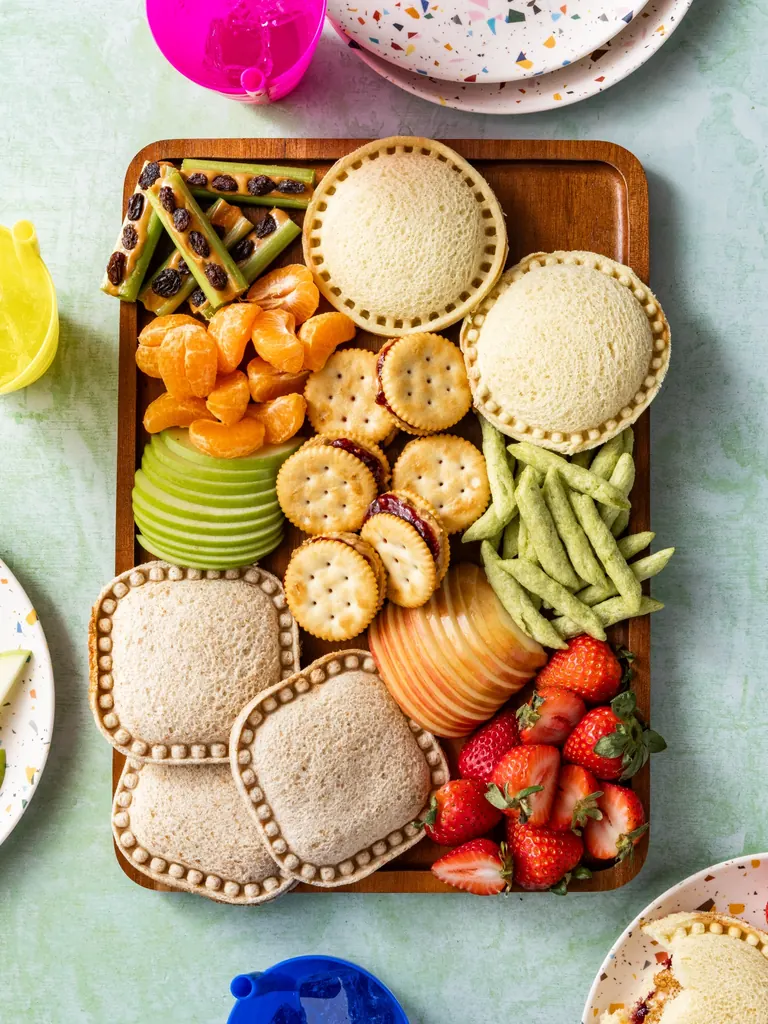 kid's snack board charcuterie Peanut butter & jelly