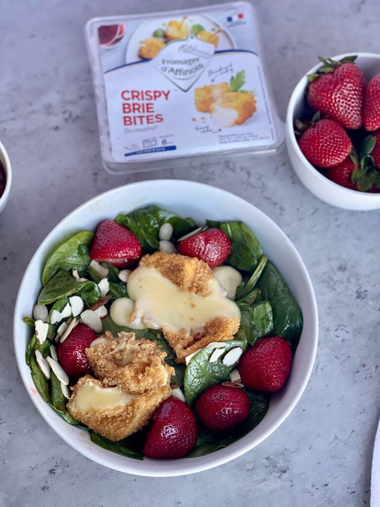 baked brie strawberry salad