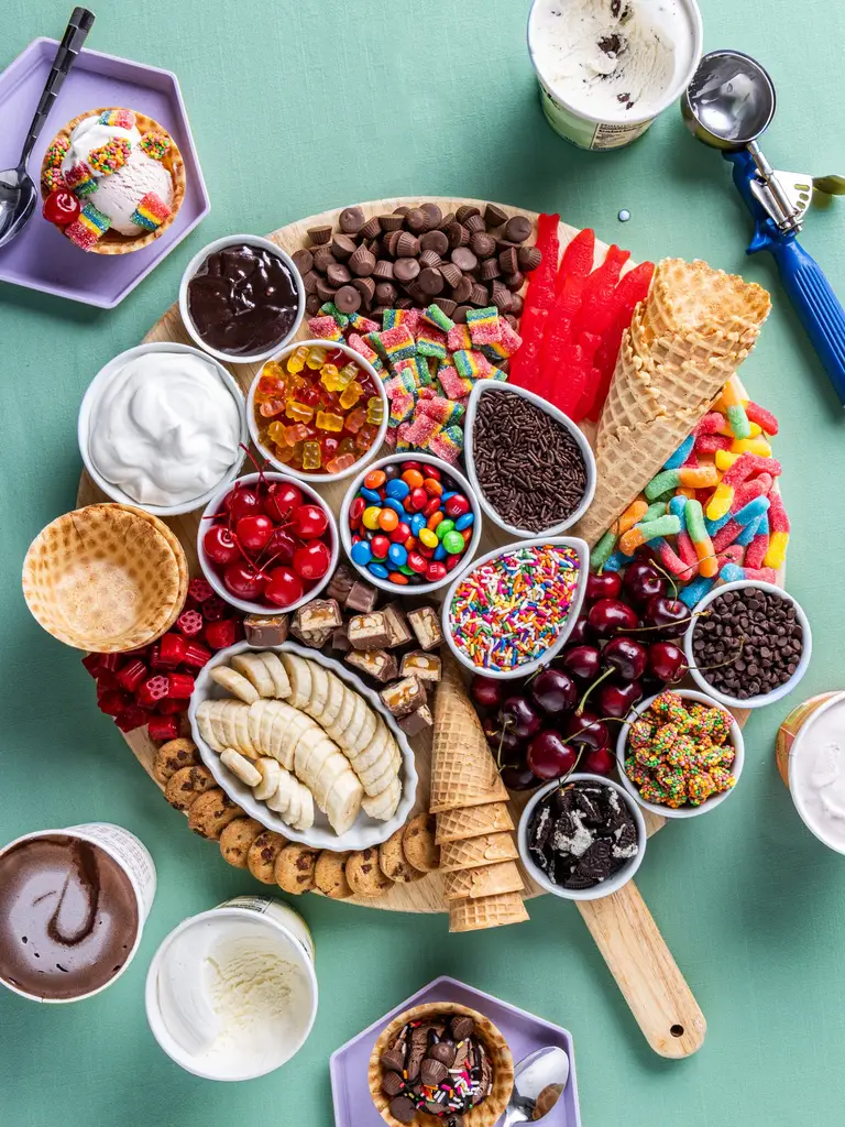 ice cream toppings buffet