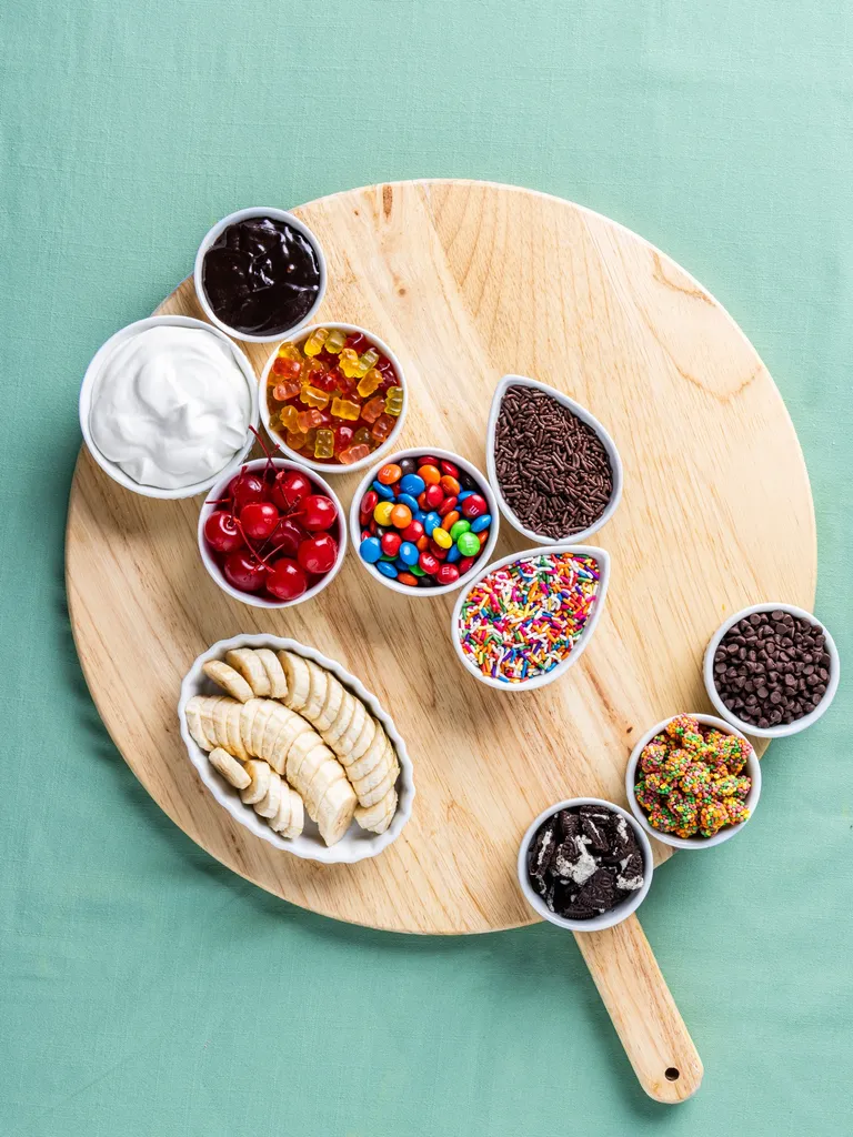 ice cream toppings step 2 bananas & nerd clusters
