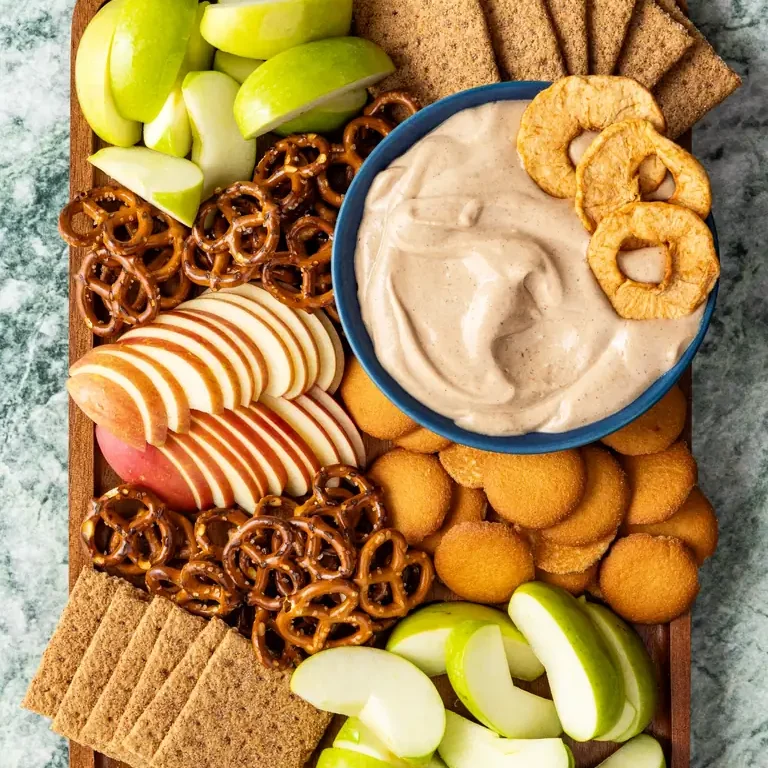 Apple Butter cream cheese dip board step 4